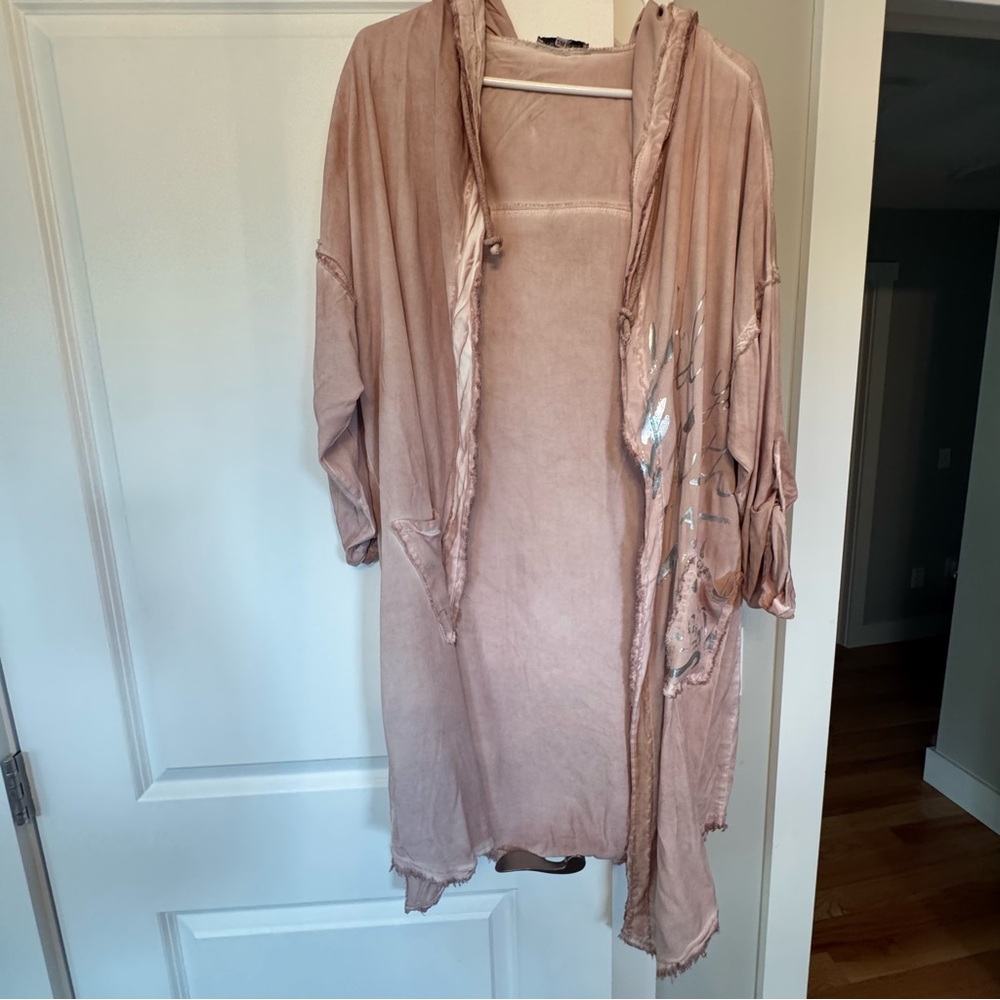 Tempo Paris Blush Hooded Cardigan